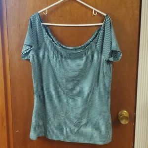 old navy off the shoulder top XXL teal